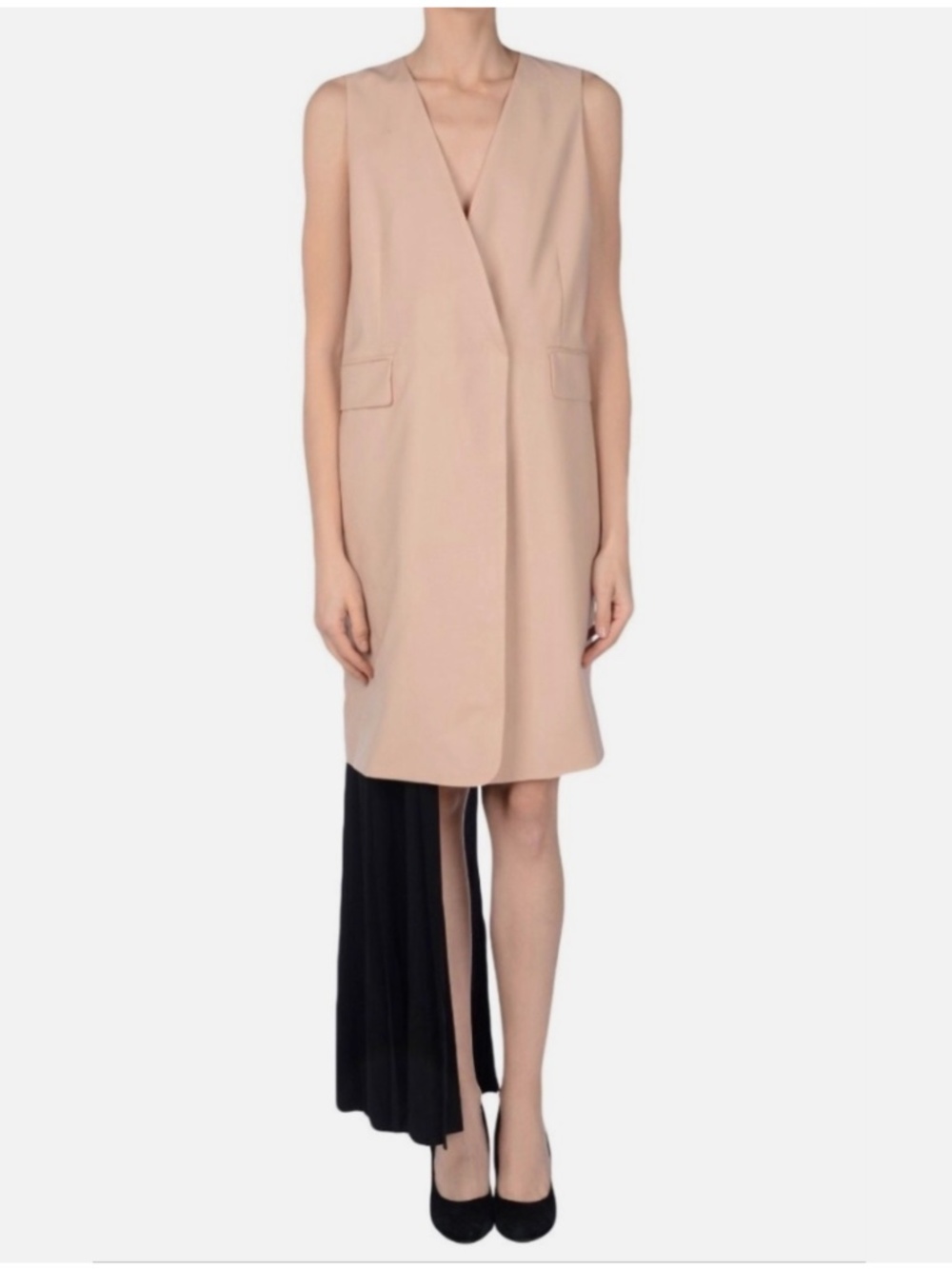 ★NWT Org.$1440 MM6 Maison Margiela Sleeveless Jacket Pinkbeige IT40★